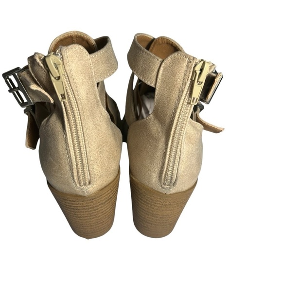 Qupid Womens Heel Bootie Tiber-08 Tan Size 8 Medium - Picture 5 of 11